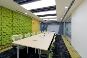 现代会议室装修图片 会议室背景墙设计效果图 
