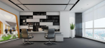 300平现代风格办公室装修图片