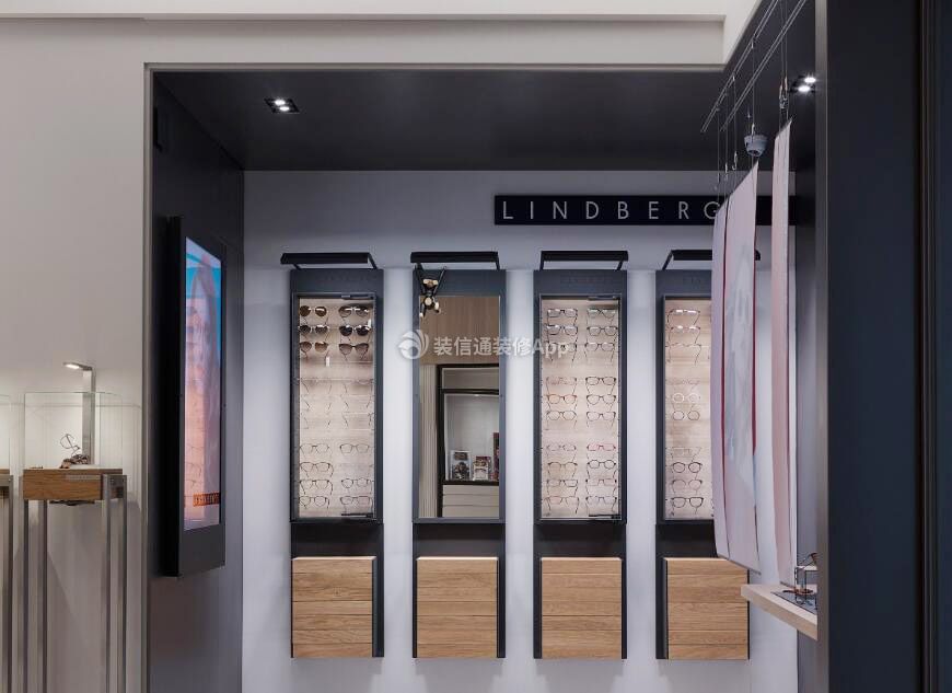 重庆现代风格眼镜店装修布局效果图片