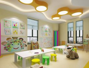 成都幼儿园教室背景墙装修装饰图片2023