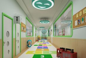 幼儿园走廊墙面设计图片 走廊地板装修效果图 走廊地板 