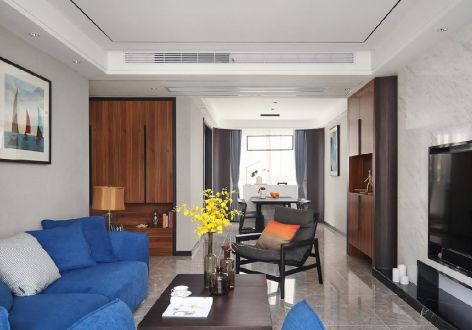 盛世御珑湾112平米现代风格三居室装修效果图