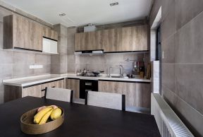 成都100平米房屋半开放式厨房设计装修图片