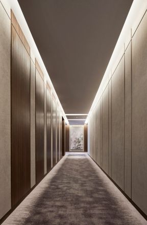 酒店走廊装饰 长走廊设计 酒店走廊地毯效果图
