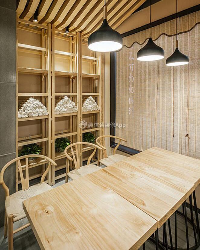 杭州日式风格餐饮店铺包房装修设计图