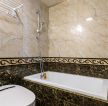 成都家庭室内卫生间砖砌浴缸装修设计图