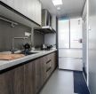 成都家庭装修室内长方形厨房设计效果图片