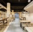 杭州餐饮店铺大厅木质桌椅装修设计效果图