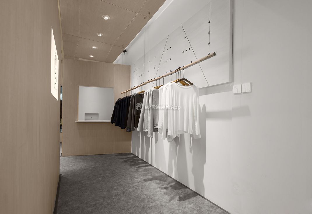 重庆商场极简风格小型服装店装修设计图