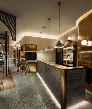 重庆商场餐厅收银台装修设计实景图片