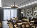 中铁春风十里新中式风格125平米三居室装修效果图