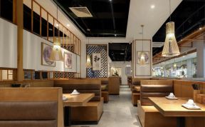 日式餐厅吊顶效果图 日式餐厅装修设计 日式餐馆装潢