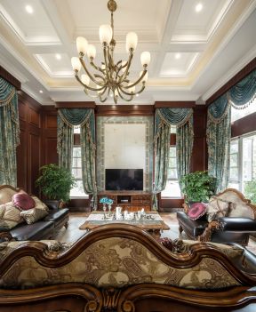 欧式古典风装修 别墅客厅设计图片 别墅客厅效果图