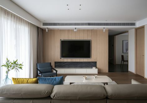 明都星耀城117平米三居室装修设计效果图