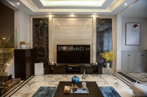 重庆奥园城市天地现代风格130平米客厅装修效果图