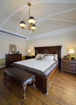 合肥美式风格新房卧室实木地板装修设计图
