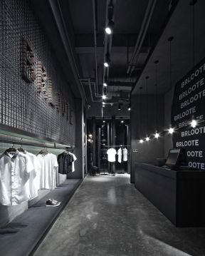 天津商场工业风格服装店收银台装修设计图