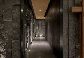 天津餐饮店装修室内走廊过道设计效果图