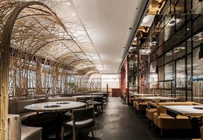 2023天津餐饮店大厅创意装修设计图