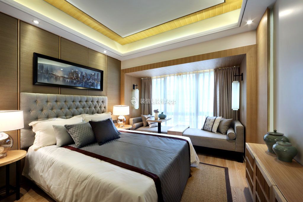 深圳新房装修新中式风格卧室设计效果图