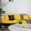 合肥北欧风格新房客厅黄色沙发装修效果图大全