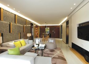 深圳现代风格大户型新房客厅装修图一览