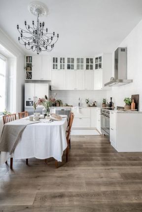 合肥北欧风格家庭厨房餐厅设计图欣赏2023