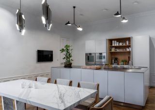 合肥北欧风格新房开放式厨房设计效果图片