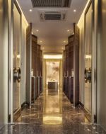 天津新中式风格酒店走廊装修设计效果图  