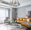 深圳现代风格样板房客厅黄色沙发装修图片