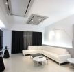 深圳现代简约客厅白色转角沙发装修效果图