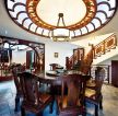深圳中式风格别墅室内餐厅吊灯设计图欣赏