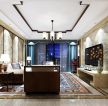 深圳中式风格客厅室内天花设计装修图片
