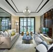 深圳中式风格样板房客厅室内设计装修图2023