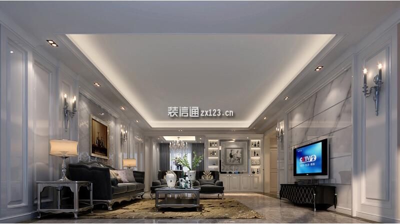 渭滨苑152平米三居室装修欧式风格家装案例欣赏