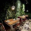 2023深圳餐饮店室内植物墙装修设计图片