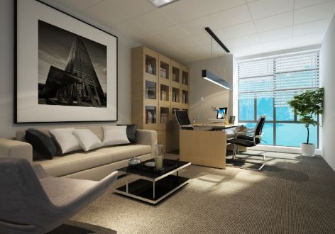 现代风格600平米办公室装修效果图