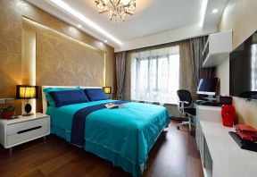 深圳现代风格房屋卧室实木地板装修图
