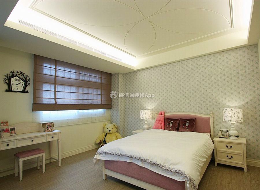杭州排屋别墅儿童房壁纸装修设计图2023