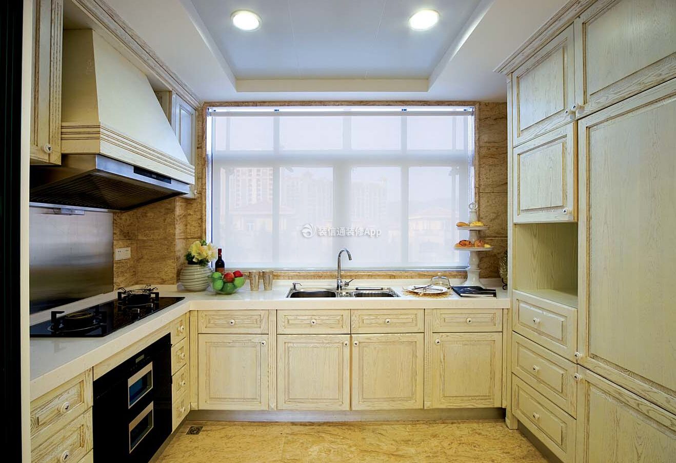 2023杭州排屋别墅美式风格厨房装修设计图片一览