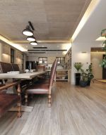 2023杭州别墅家装餐厅实木地板装修设计图片