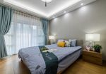 2023杭州排屋别墅新中式卧室台灯装修设计图片