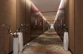 现代简约3000平走廊酒店装修设计图