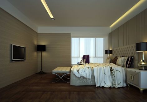 天鹅湾现代风格170平米四居室装修效果图