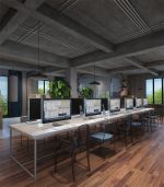 象内设计办公室630平米工业风格装修效果图