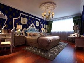 挪威的森林230平古典大平层卧室装修案例