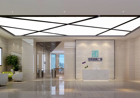 中科创新广场现代风格1200平米办公室装修效果图