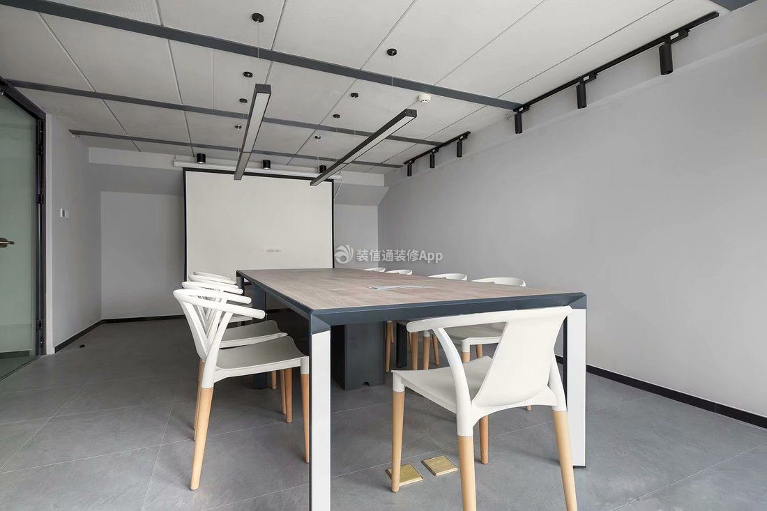 2023深圳写字楼小型会议室射灯装修设计效果图