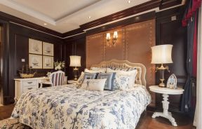 天津家庭别墅装修美式风格卧室设计效果图