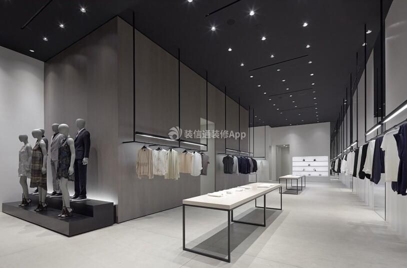 北京现代服装店灯光装修设计效果图片
